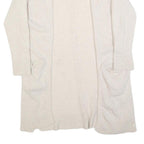 CREW CLOTHING Womens Cream Open Front Plain Crew Neck Wool Blend Jumper M