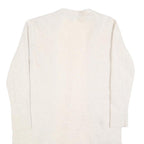 CREW CLOTHING Womens Cream Open Front Plain Crew Neck Wool Blend Jumper M