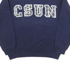 RUSSELL ATHLETIC Womens Navy Blue CSUN Crew Neck L Cotton Blend Sweatshirt