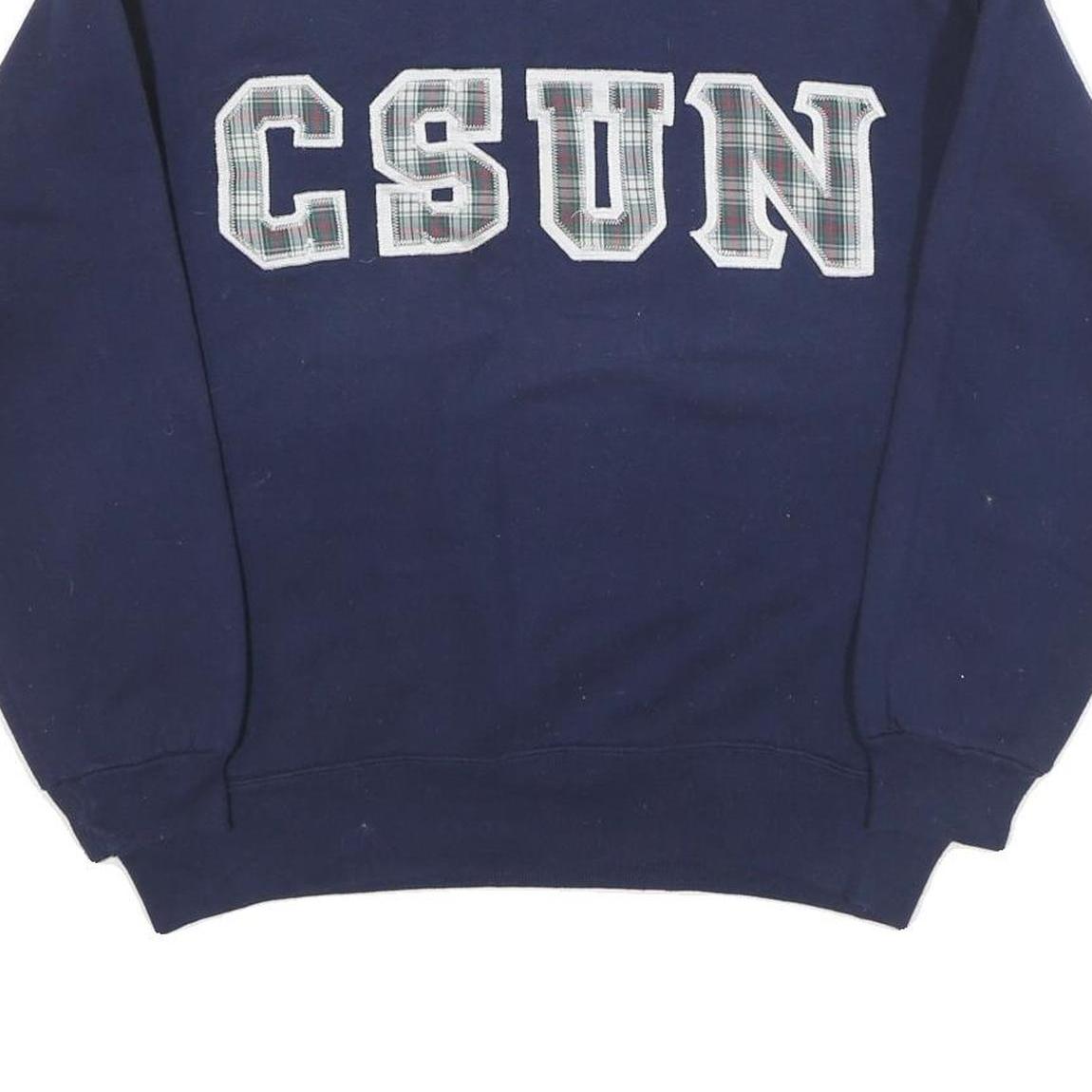 RUSSELL ATHLETIC Womens Navy Blue CSUN Crew Neck L Cotton Blend Sweatshirt