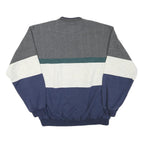 M.E SPORT Mens Grey Blue Crew Neck Sweatshirt Cotton Blend M Colour Block Casual