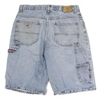 US POLO ASSN Mens Blue Denim Casual Shorts M W34 Relaxed Fit