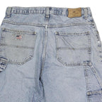 US POLO ASSN Mens Blue Denim Casual Shorts M W34 Relaxed Fit