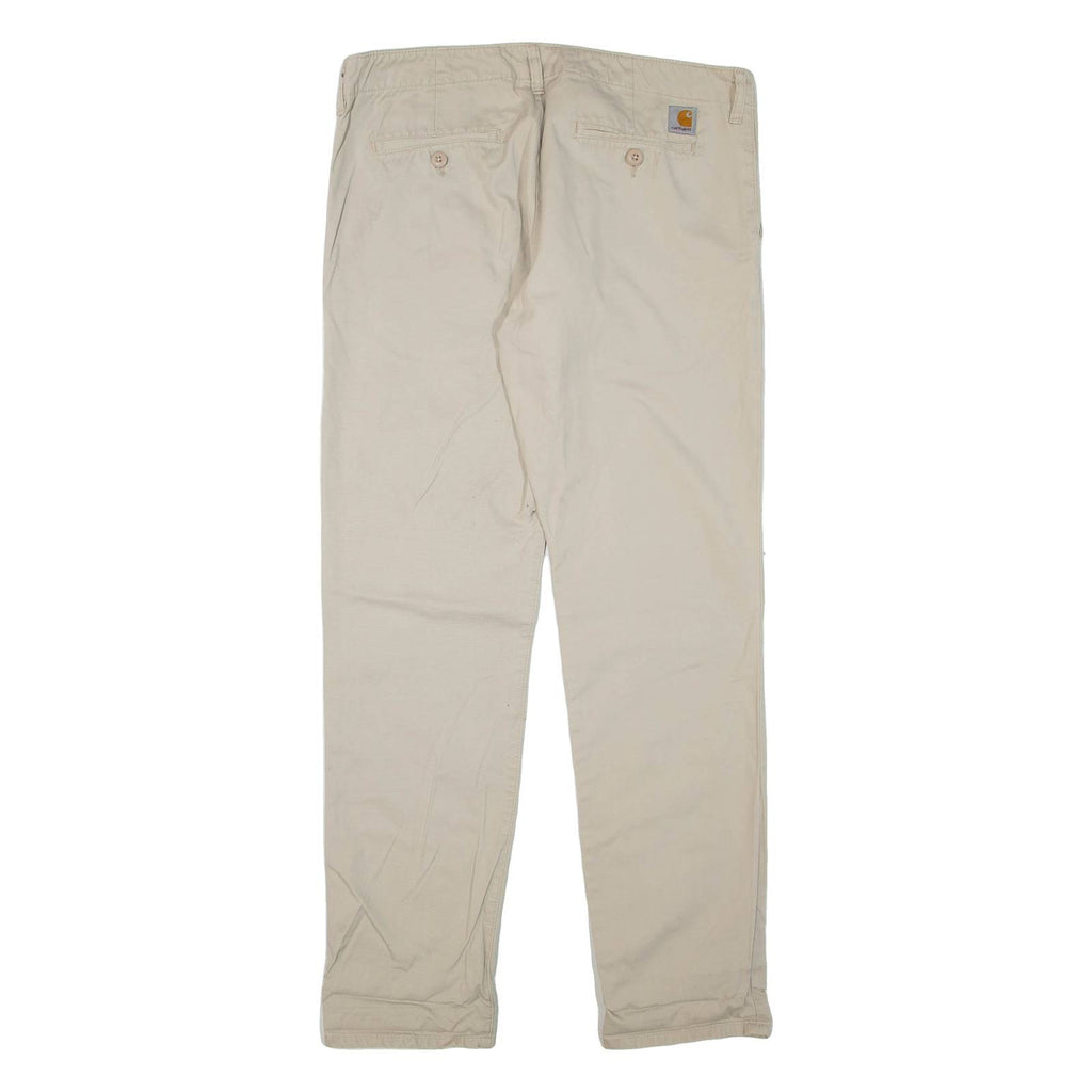 CARHARTT Club Mens Trousers Beige Regular Tapered W36 L33