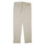 CARHARTT Club Mens Trousers Beige Regular Tapered W36 L33