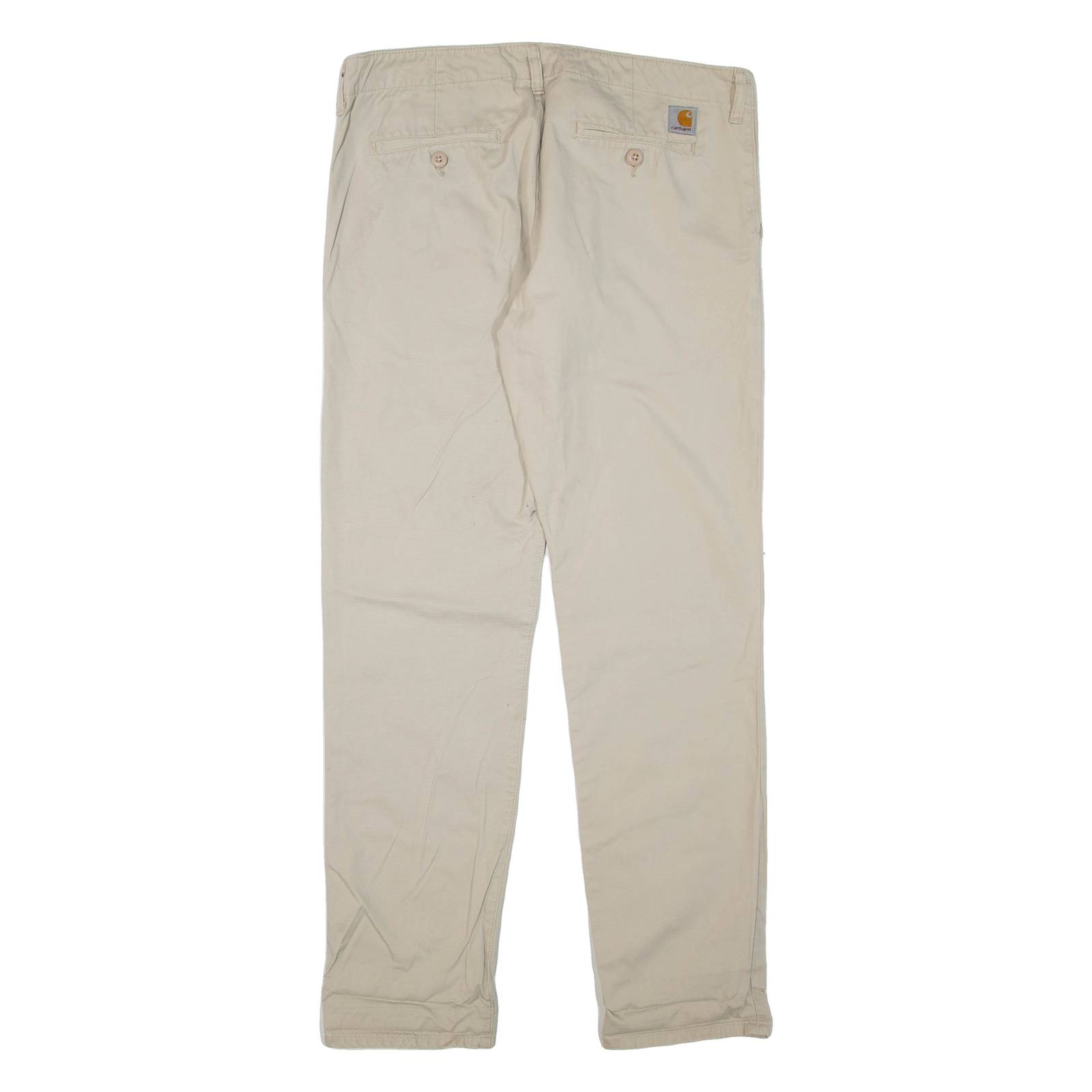 CARHARTT Club Mens Trousers Beige Regular Tapered W36 L33
