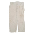 CARHARTT Mens Cotton Beige Regular Fit Straight Leg Trousers W38 L30 Workwear