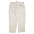 CARHARTT Mens Cotton Beige Regular Fit Straight Leg Trousers W38 L30 Workwear