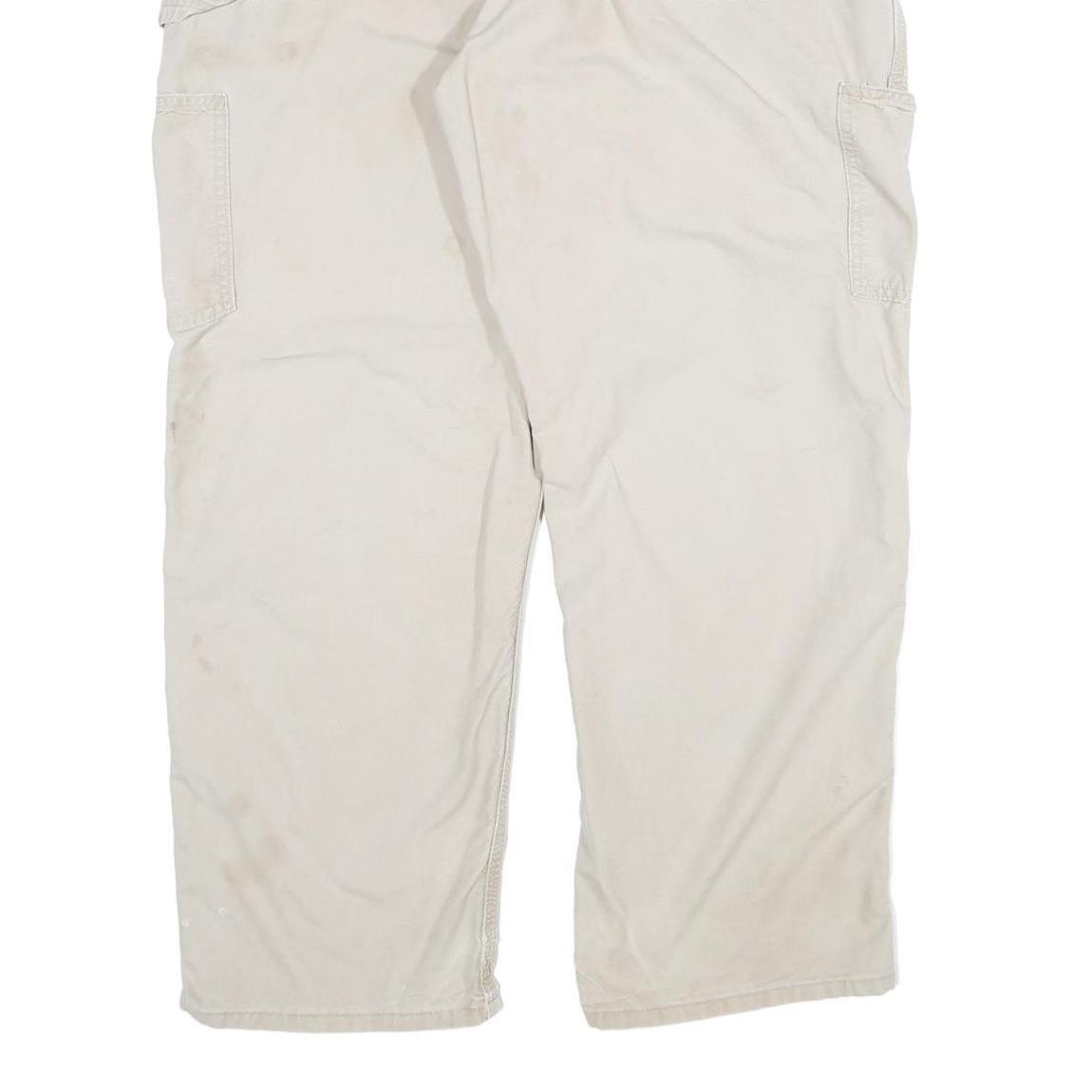 CARHARTT Mens Cotton Beige Regular Fit Straight Leg Trousers W38 L30 Workwear