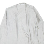 ZARA Womens White Shirt Long Sleeve Collared Plain M Cotton Blend Casual