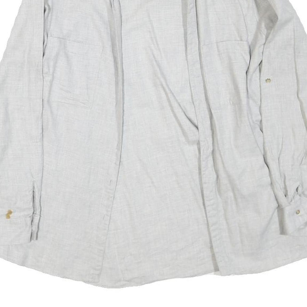 ZARA Womens White Shirt Long Sleeve Collared Plain M Cotton Blend Casual