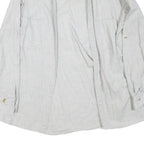 ZARA Womens White Shirt Long Sleeve Collared Plain M Cotton Blend Casual