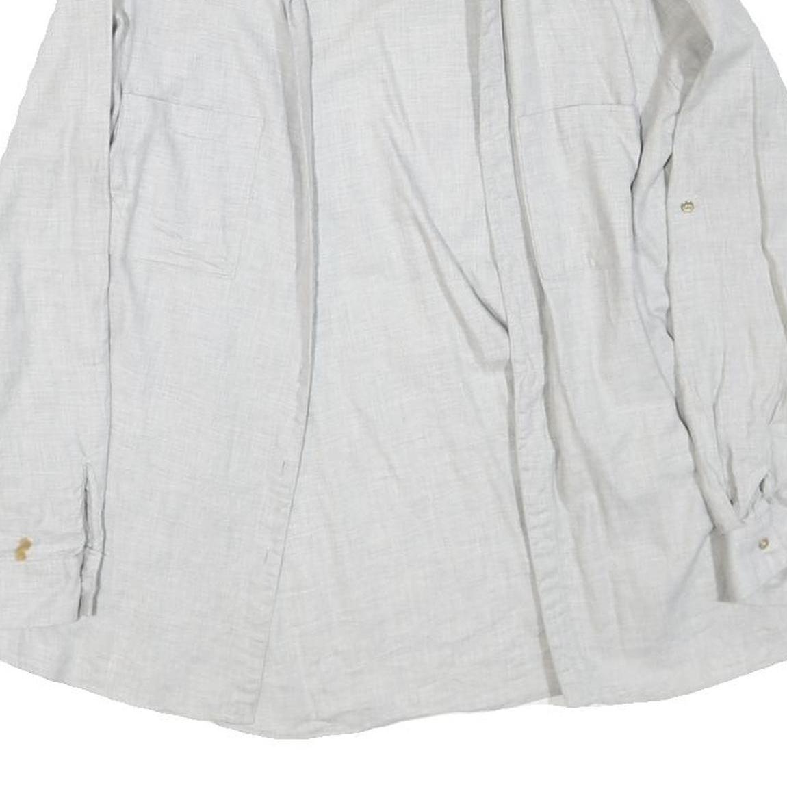 ZARA Womens White Shirt Long Sleeve Collared Plain M Cotton Blend Casual