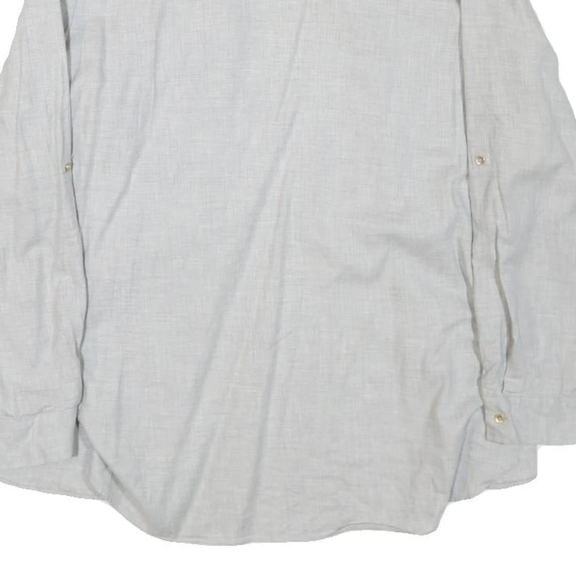 ZARA Womens White Shirt Long Sleeve Collared Plain M Cotton Blend Casual