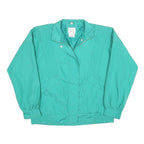 WEATHER MASTER Womens Green Zip Jacket S Polyester Blend Plain Lightweight