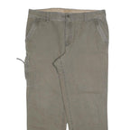 DICKIES Mens Cotton Blend Beige Regular Straight Trousers W38 L30 Workwear Zip