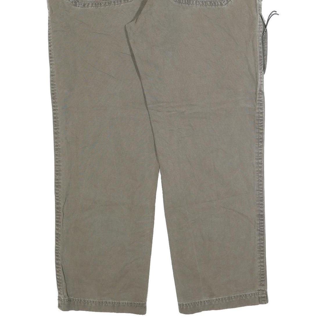 DICKIES Mens Cotton Blend Beige Regular Straight Trousers W38 L30 Workwear Zip