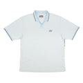 LOTTO Mens White & Light Blue Short Sleeve Logo Polo Shirt L Sports Casual