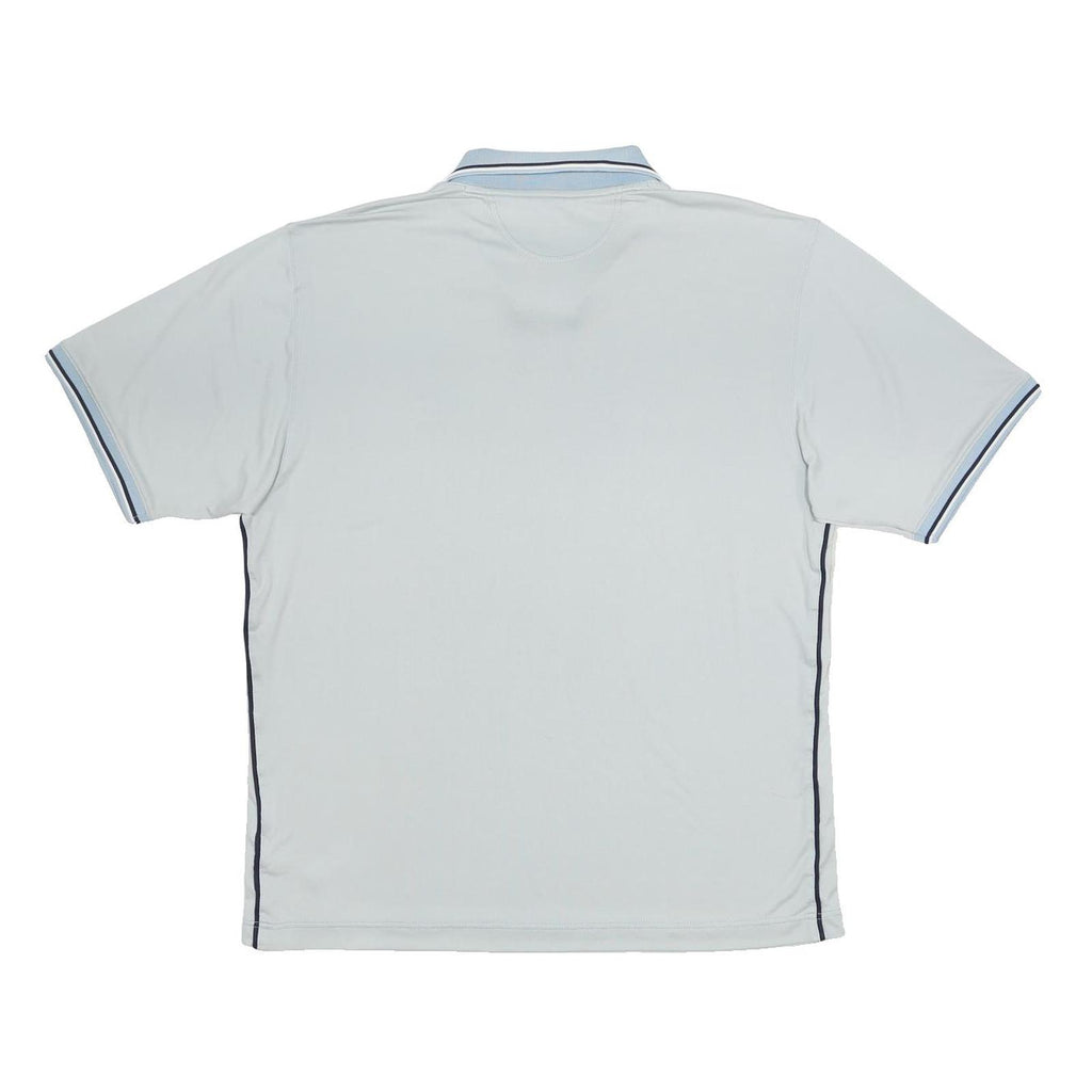 LOTTO Mens White & Light Blue Short Sleeve Logo Polo Shirt L Sports Casual