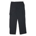 SWITCHER Mens Black Relaxed Cargo Trousers W31 L32 Polyester Blend Zip