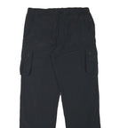 SWITCHER Mens Black Relaxed Cargo Trousers W31 L32 Polyester Blend Zip