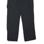 SWITCHER Mens Black Relaxed Cargo Trousers W31 L32 Polyester Blend Zip