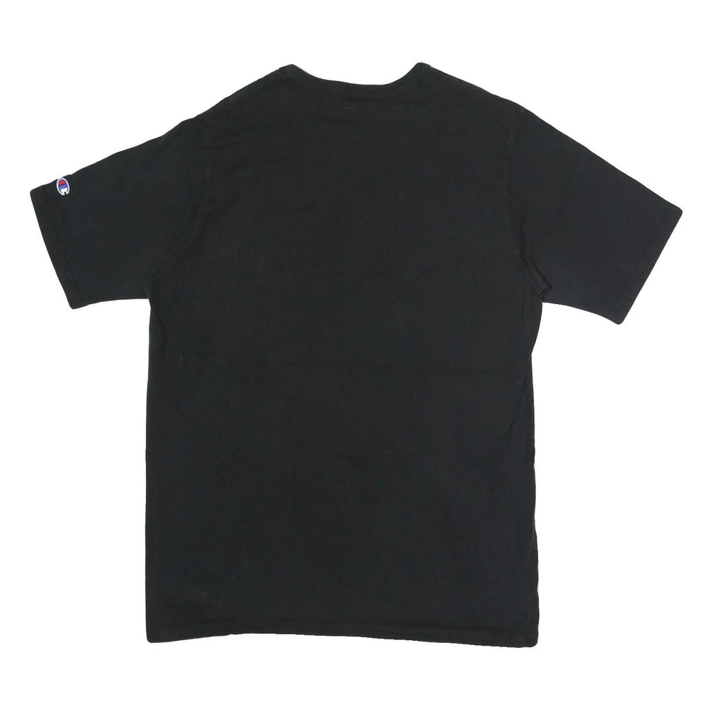 CHAMPION Mens Black T-Shirt XL Short Sleeve Crew Neck Cotton Logo Casual