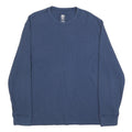 TIMBERLAND Mens Blue Plain Crew Neck Basic Knit XL Cotton Blend Jumper