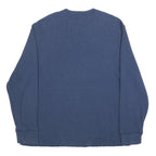 TIMBERLAND Mens Blue Plain Crew Neck Basic Knit XL Cotton Blend Jumper