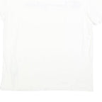 CHAMPION Womens White Short Sleeve Crew Neck Logo Script XS Cotton Blend T-Shirt