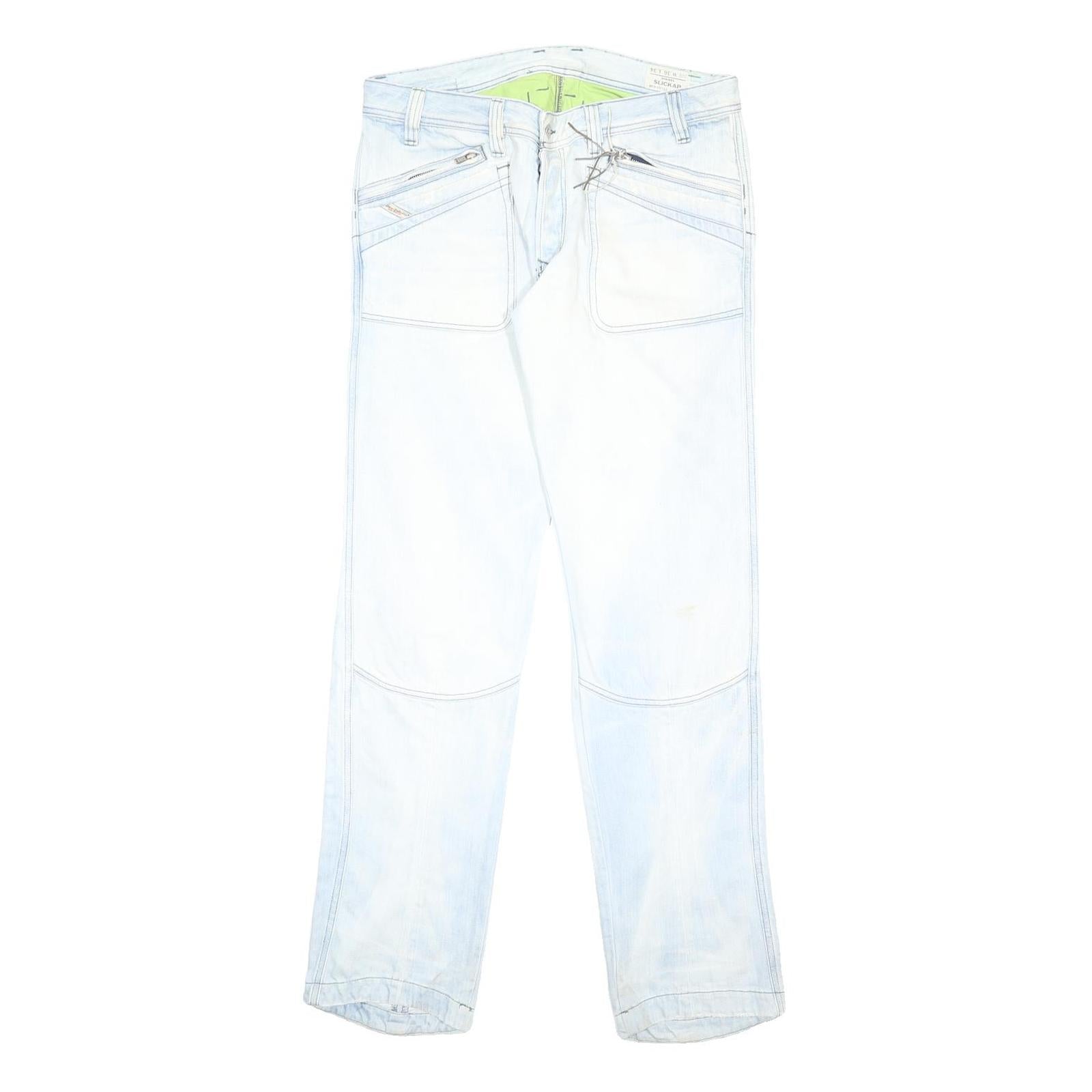 DIESEL Mens Jeans Blue Regular Straight Denim Medium W36 L34 Classic Cotton