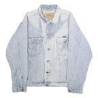 WRANGLER Mens Blue Cotton Denim Jacket 2XL Button Closure Casual Outerwear