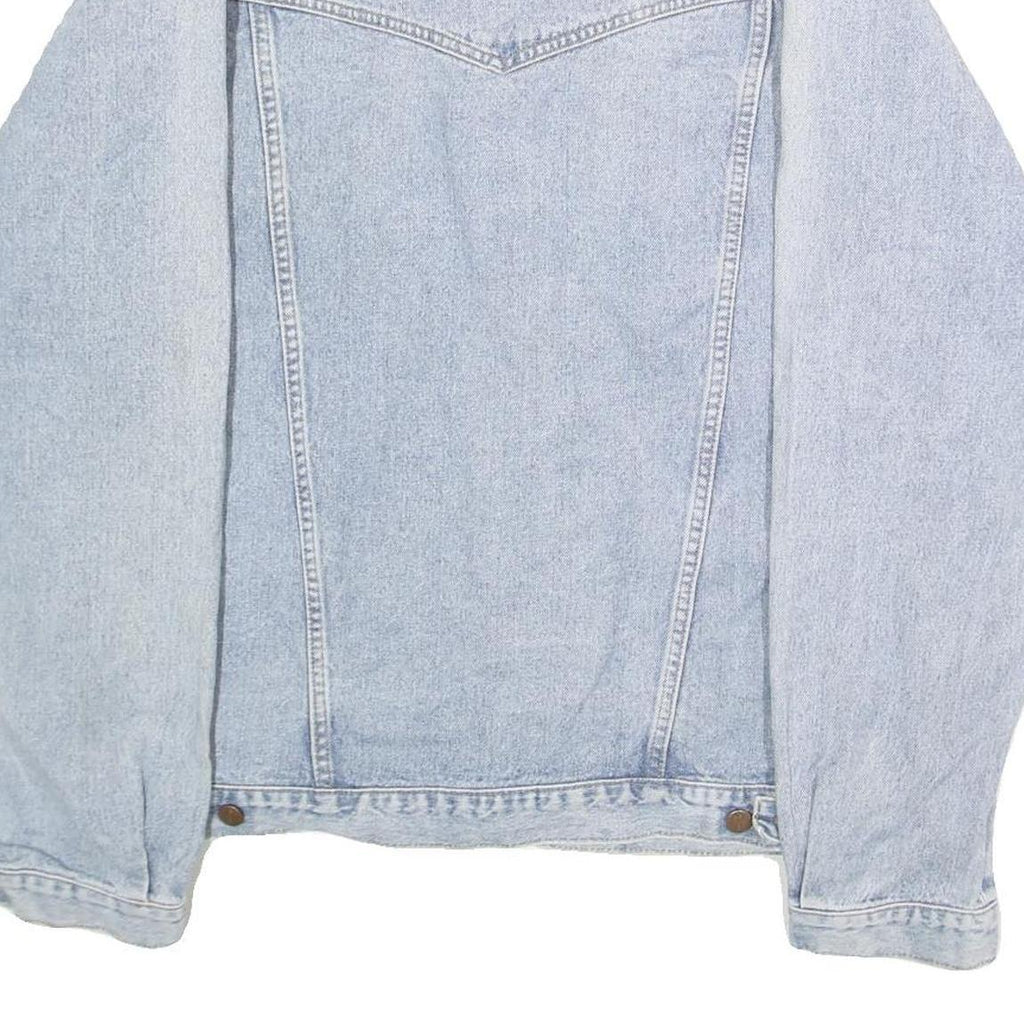 WRANGLER Mens Blue Cotton Denim Jacket 2XL Button Closure Casual Outerwear