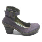 EL NATURALISTA Womens Ankle Strap Leather Block Heel Shoes Purple UK 3