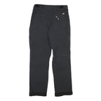 DICKIES Mens Cotton Canvas Black Workwear Regular Straight Trousers W32 L30