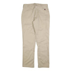 RED KAP Mens Cotton Blend Beige Regular Fit Straight Leg Trousers W36 L34