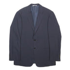 ARMANI COLLEZIONI Mens Navy Blue Classic Wool Jacket M Woven Button Formal