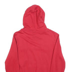 CHAMPION Mens Red Pullover Hoodie S Embroidered Logo Soft Cotton Blend