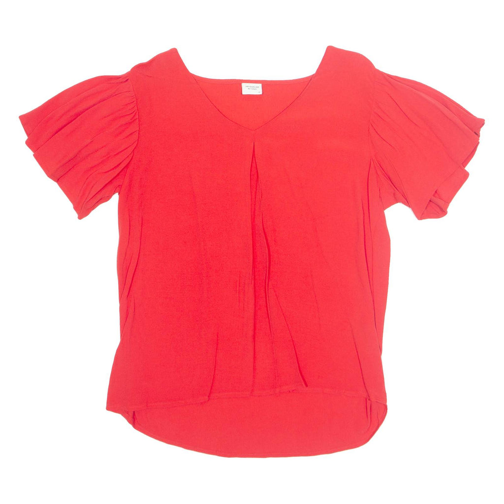 Womens Top Red V-Neck L