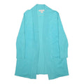 LAURA ASHLEY Womens Blue Pullover Plain Round Neck Basic Knit S Rayon Jumper
