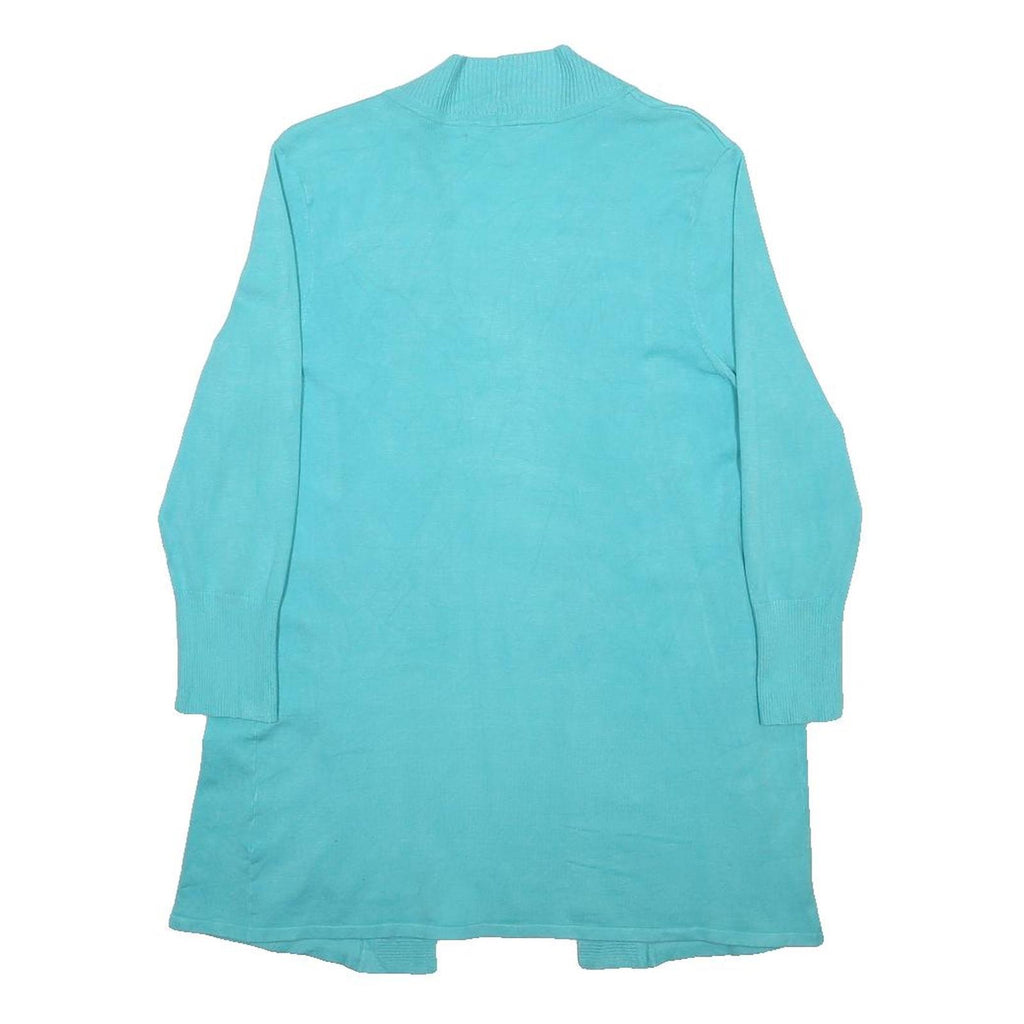 LAURA ASHLEY Womens Blue Pullover Plain Round Neck Basic Knit S Rayon Jumper