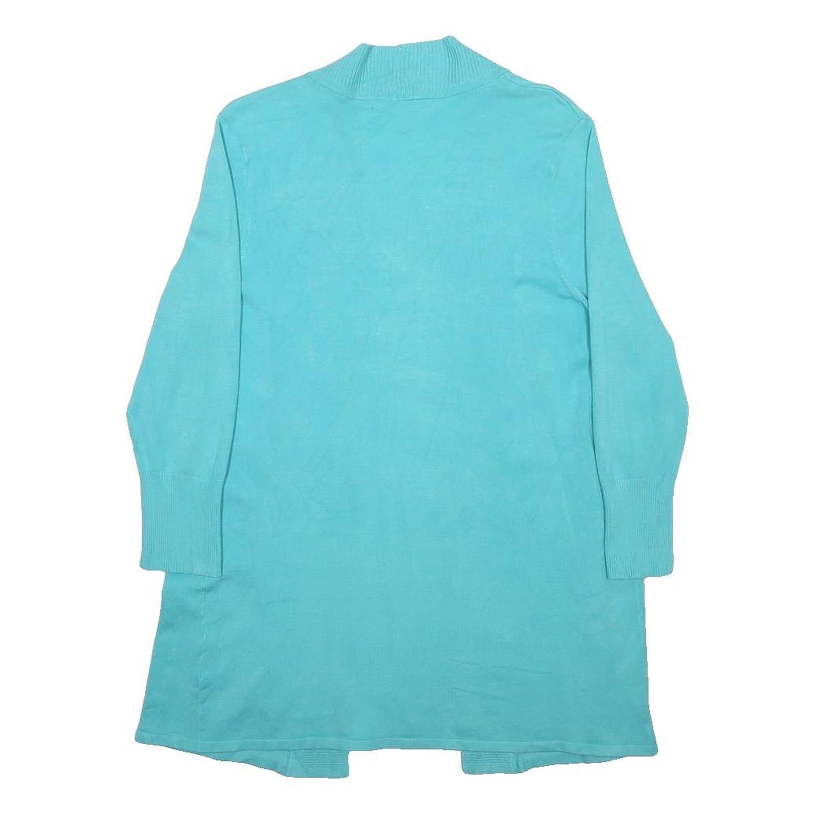 LAURA ASHLEY Womens Blue Pullover Plain Round Neck Basic Knit S Rayon Jumper