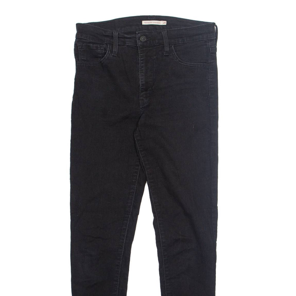 LEVI'S 720 Womens Jeans Black Slim Skinny W29 L30
