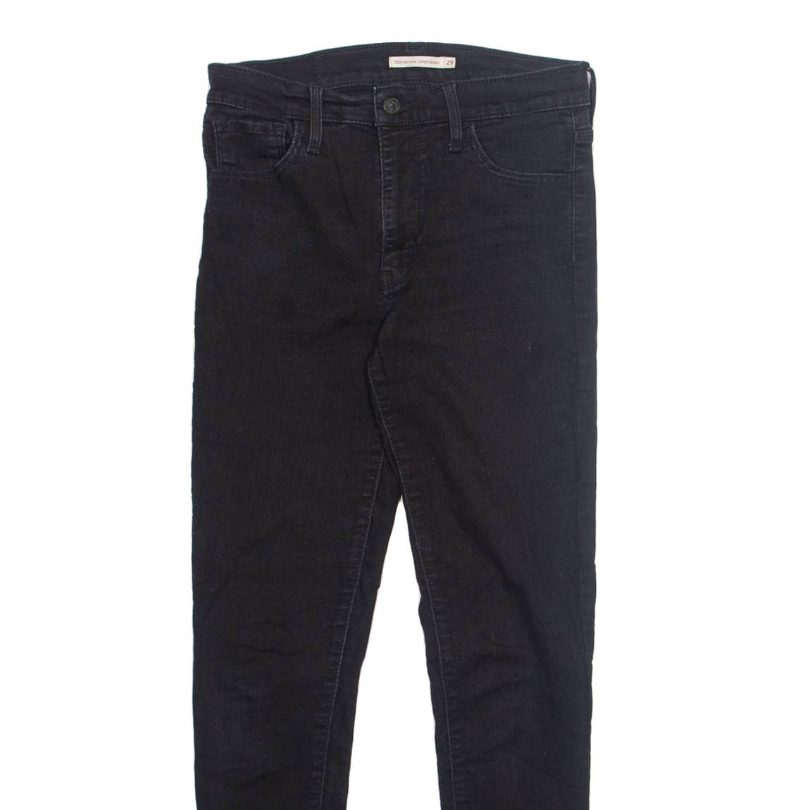 LEVI'S 720 Womens Jeans Black Slim Skinny W29 L30