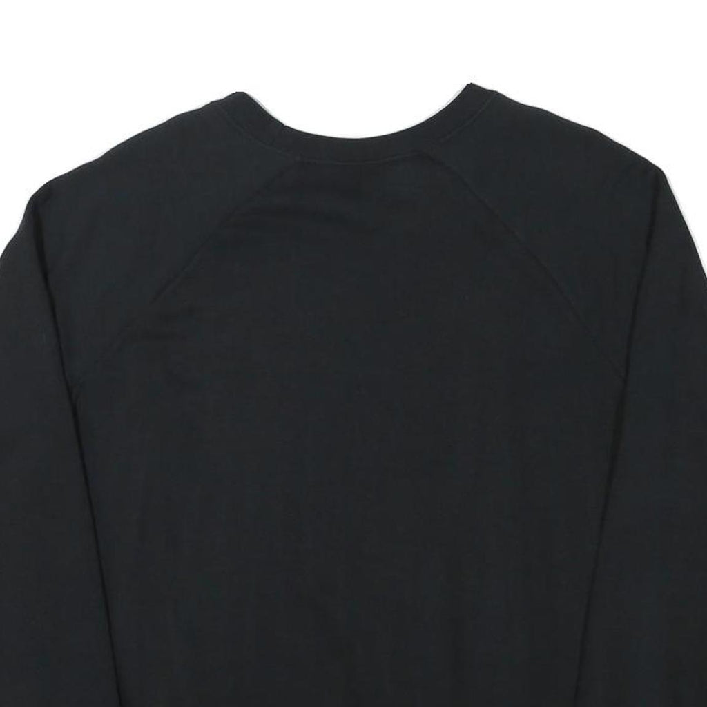 NIKE Mens Black Crew Neck S Sweatshirt Cotton Blend Logo Print