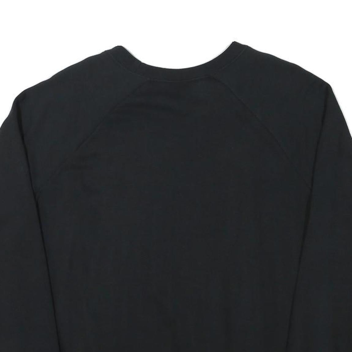 NIKE Mens Black Crew Neck S Sweatshirt Cotton Blend Logo Print