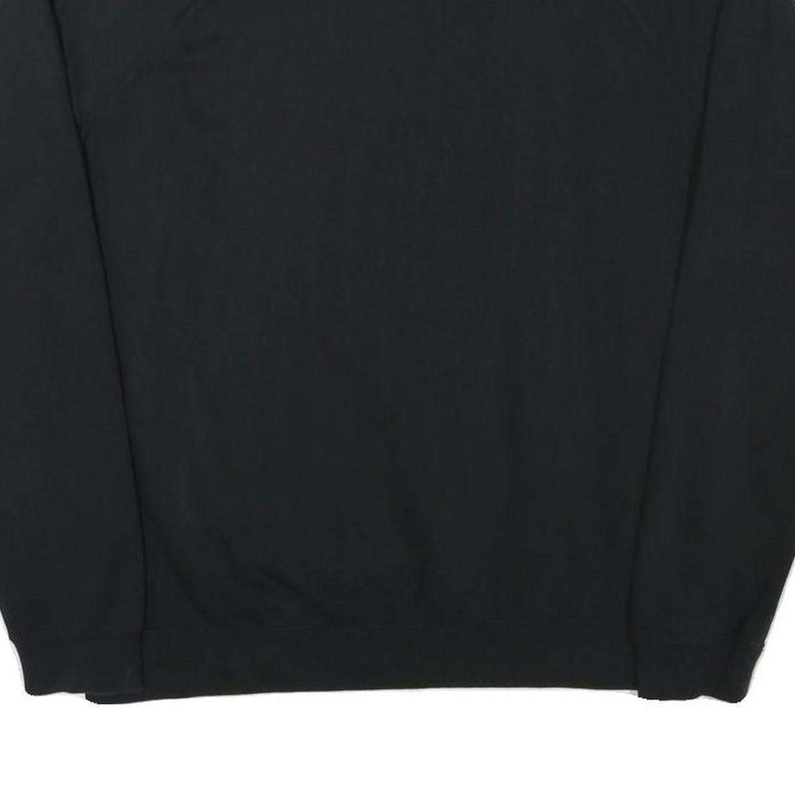 NIKE Mens Black Crew Neck S Sweatshirt Cotton Blend Logo Print