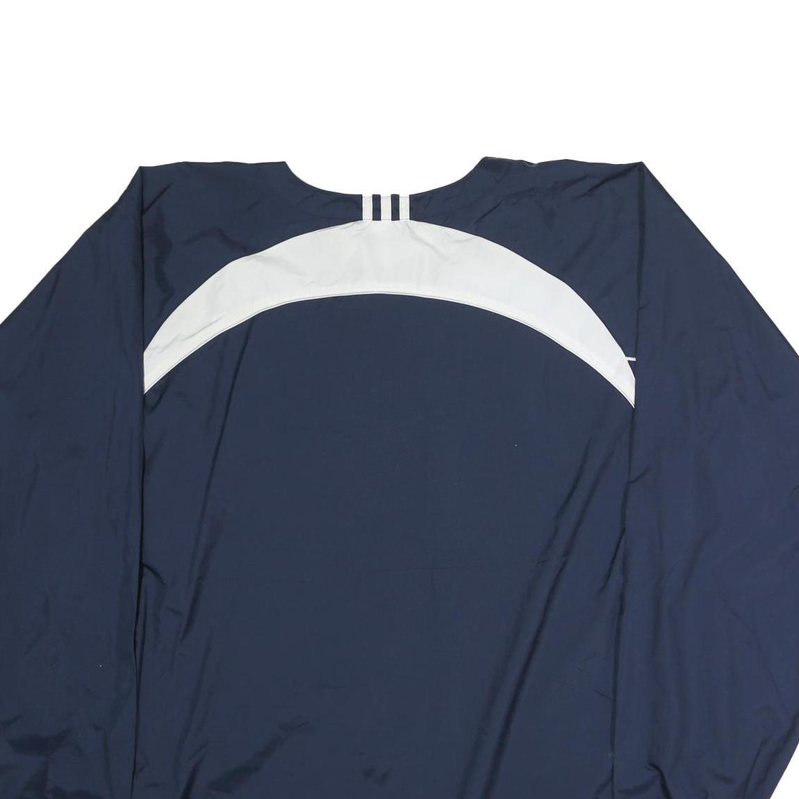 ADIDAS Mens Blue & White Zip Jacket XL Polyester Sports Windbreaker