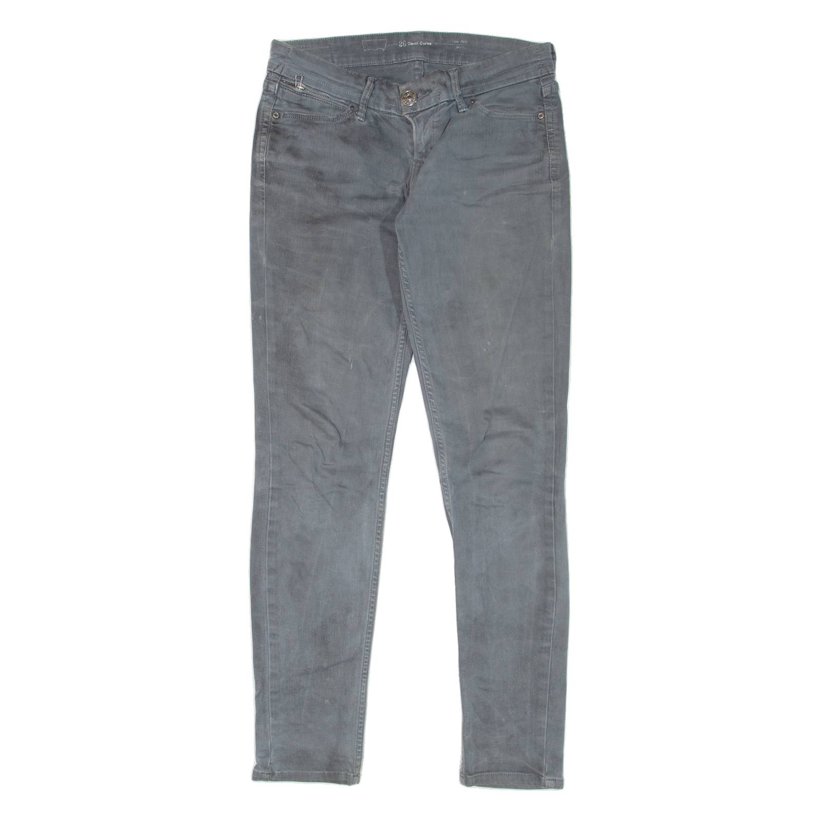 LEVI'S Low Rise Womens Jeans Grey Slim Skinny W26 L32