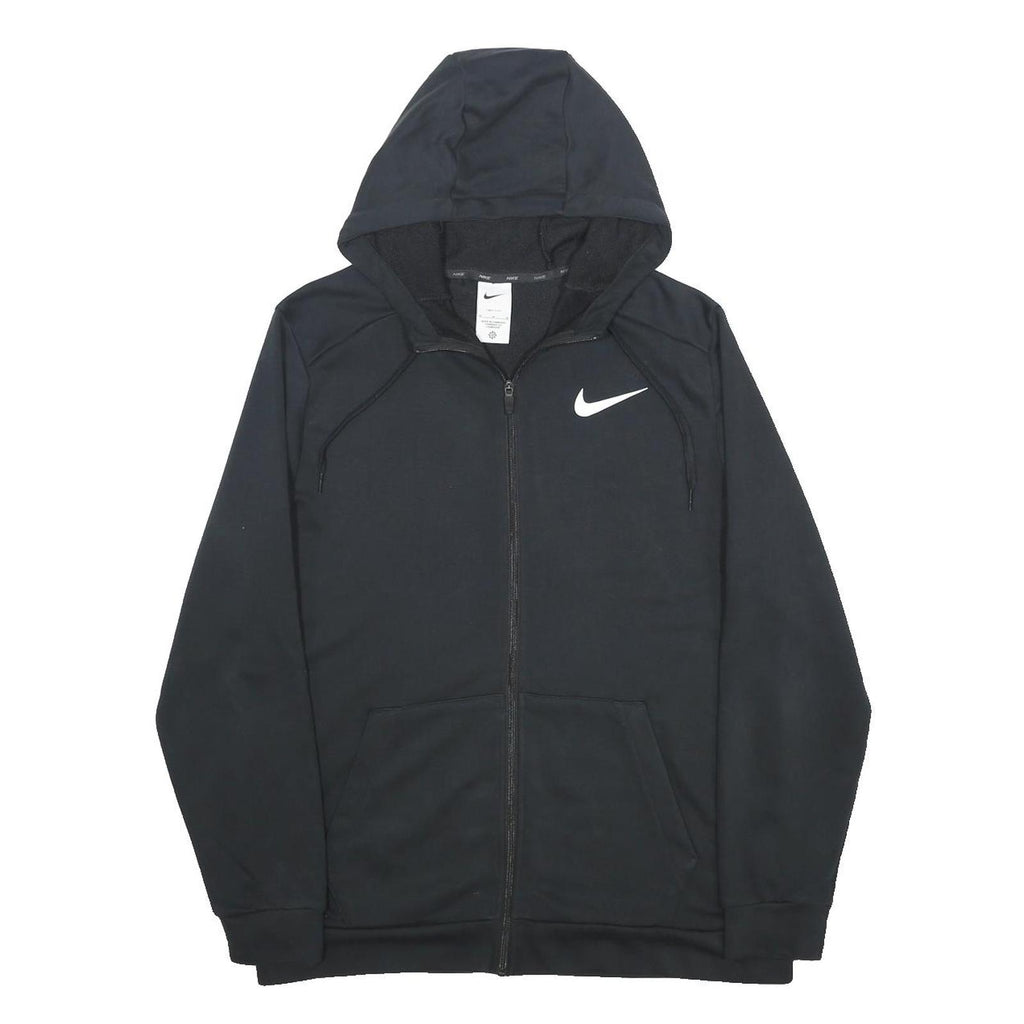 NIKE Mens Black Pullover Hoodie M Zip Up Casual Sportswear
